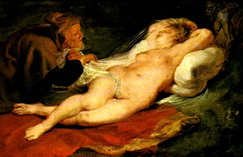 Peter Paul Rubens angelica och eremiten Germany oil painting art